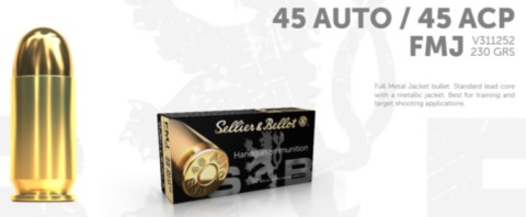 45 acp sellier bellot